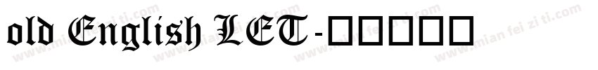 old English LET字体转换